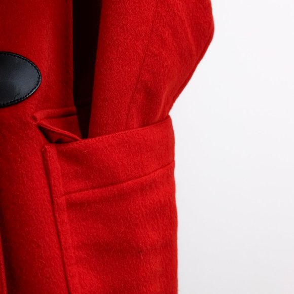 Burberry Brit Red Wool Hooded Coat - Picture 7 of 16